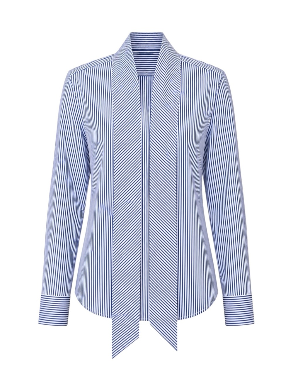 Ralph Lauren Blue Pinstripe Neck Scarf  Quiet Luxury Preppy NWT 📐10